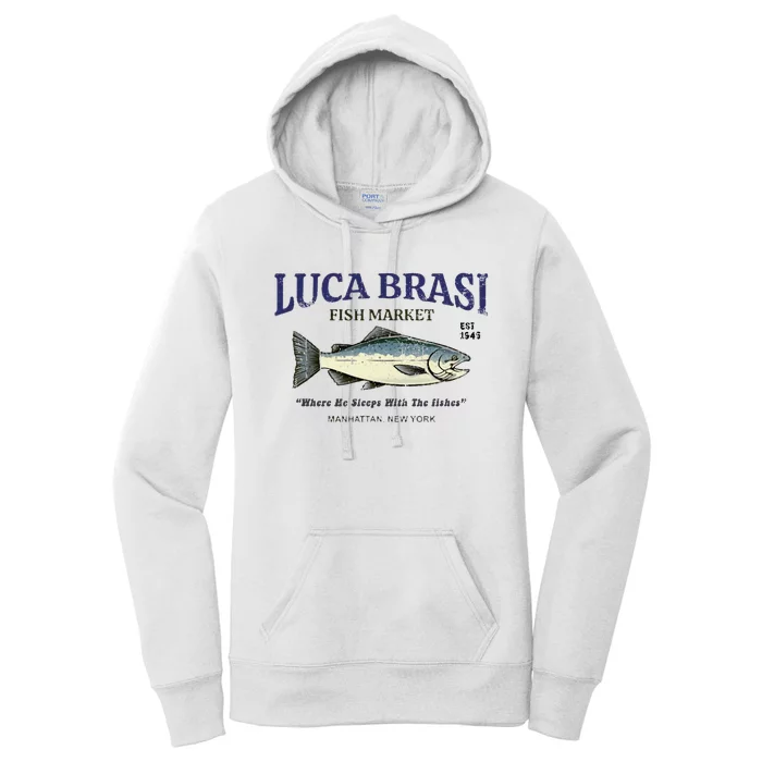 Luca Brasi Fish Market The Godfather Est 1945 Fishing Women's Pullover Hoodie