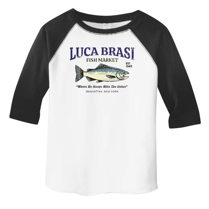 Luca Brasi Fish Market The Godfather Est 1945 Fishing Toddler Fine Jersey T-Shirt