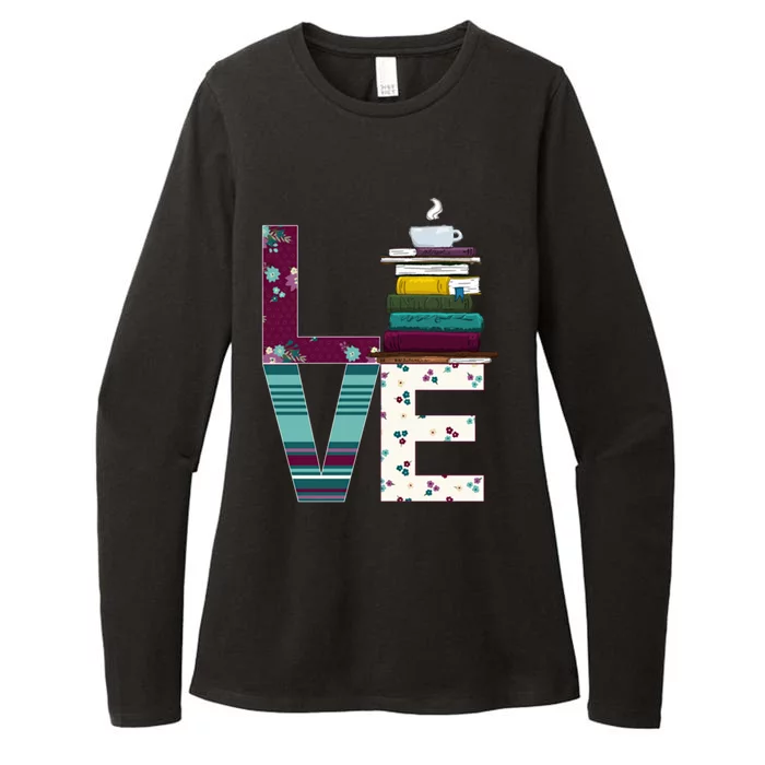 Love Books Flowers And Stripes Gift Womens CVC Long Sleeve Shirt