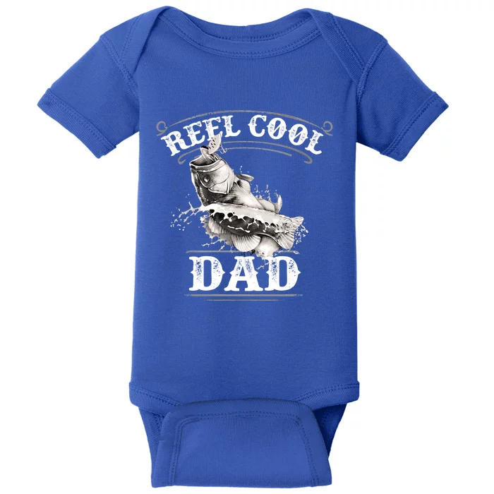 Largemouth Bass Fishing Design Reel Cool Dad Gift Baby Bodysuit