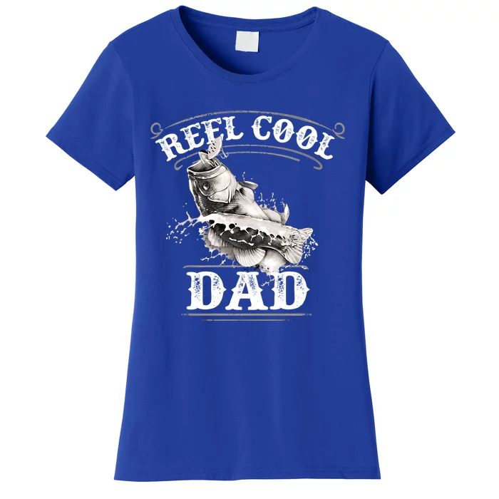 Largemouth Bass Fishing Design Reel Cool Dad Gift Women's T-Shirt