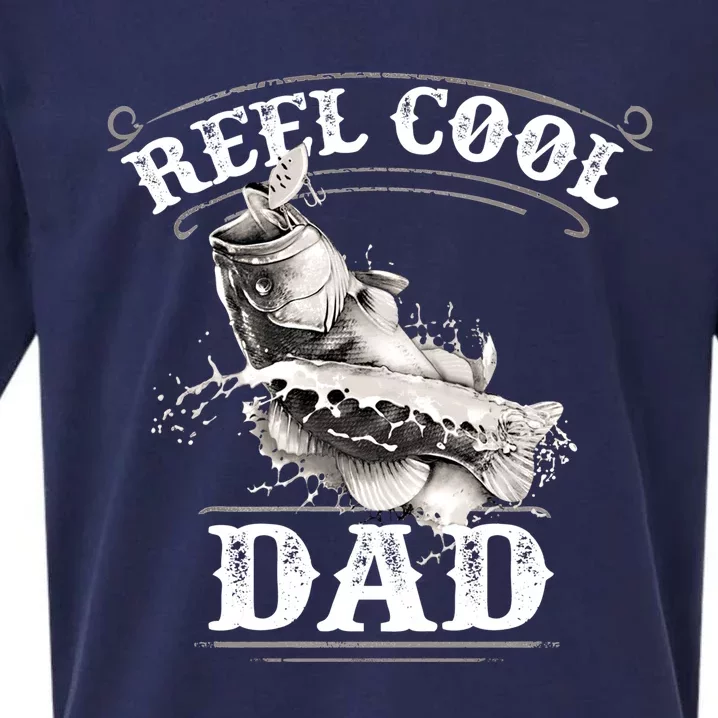 Largemouth Bass Fishing Design Reel Cool Dad Gift Sueded Cloud Jersey T-Shirt