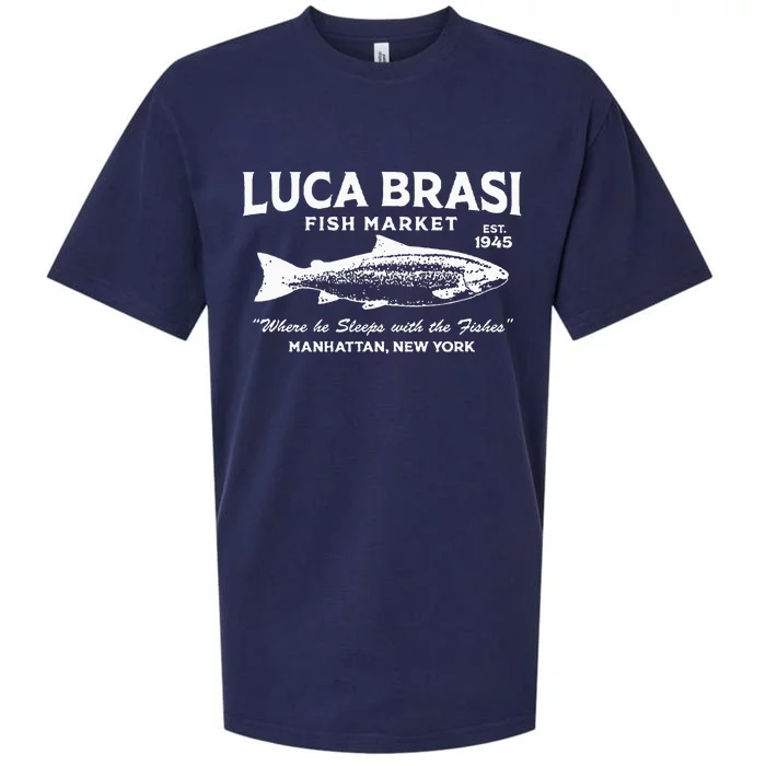 Luca Brasi Fish Market The Godfather Est 1945 Fishing Sueded Cloud Jersey T-Shirt