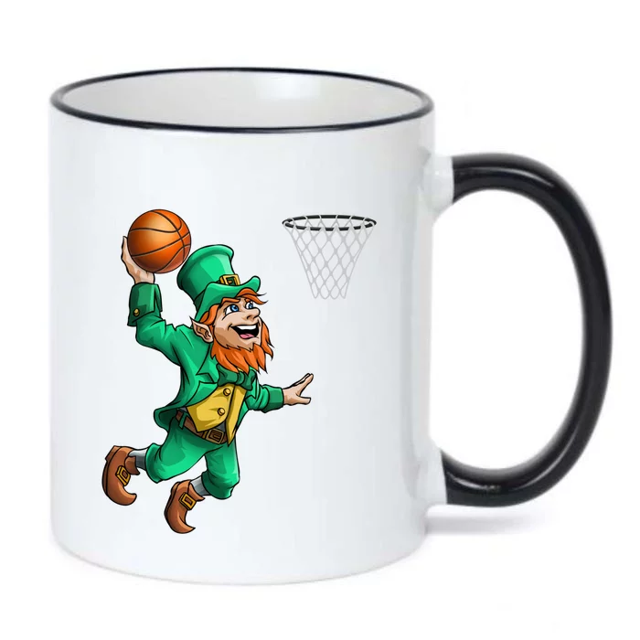 Leprechaun Basketball Funny St Patrick Day Dunk Ball Sport Gift Black Color Changing Mug