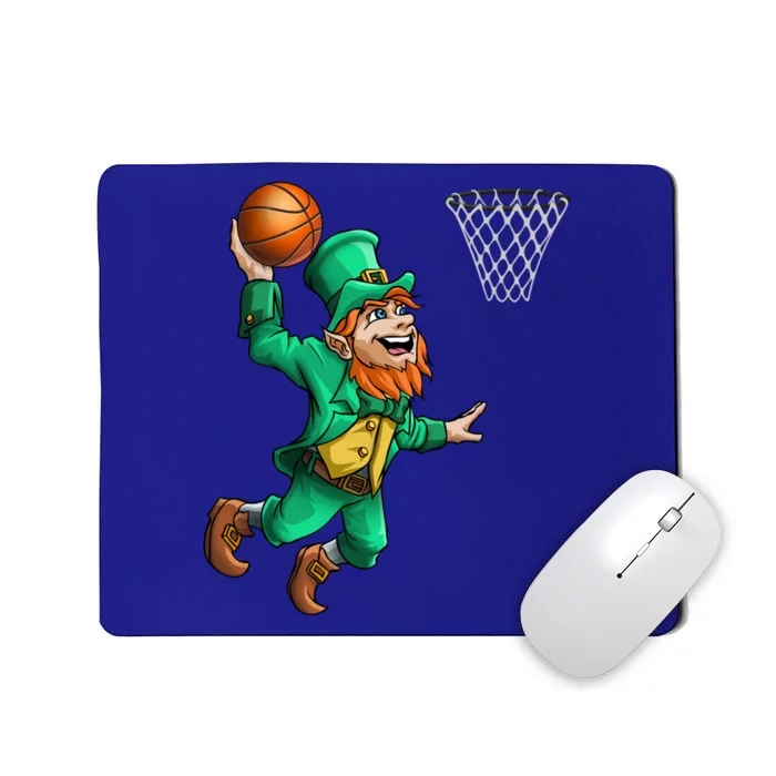 Leprechaun Basketball Funny St Patrick Day Dunk Ball Sport Gift Mousepad