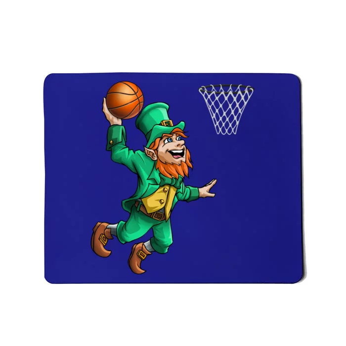 Leprechaun Basketball Funny St Patrick Day Dunk Ball Sport Gift Mousepad