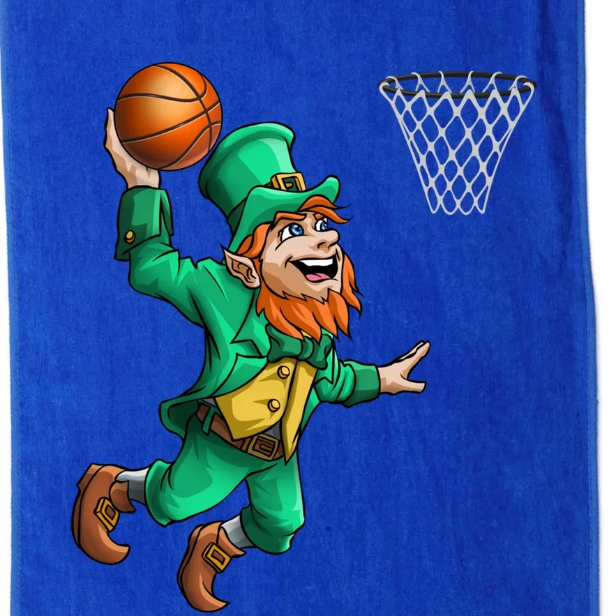 Leprechaun Basketball Funny St Patrick Day Dunk Ball Sport Gift Platinum Collection Golf Towel