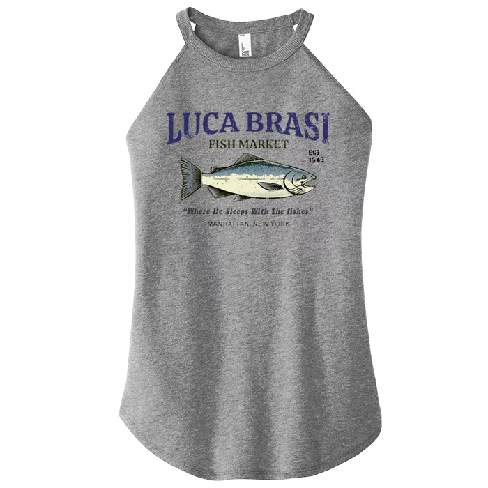 Luca Brasi Fish Market The Godfather Est 1945 Fishing Women’s Perfect Tri Rocker Tank