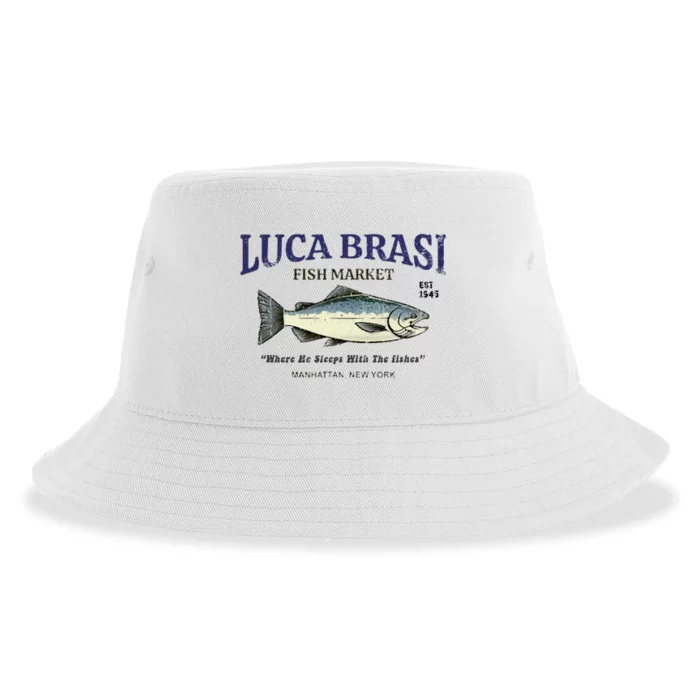 Luca Brasi Fish Market The Godfather Est 1945 Fishing Sustainable Bucket Hat