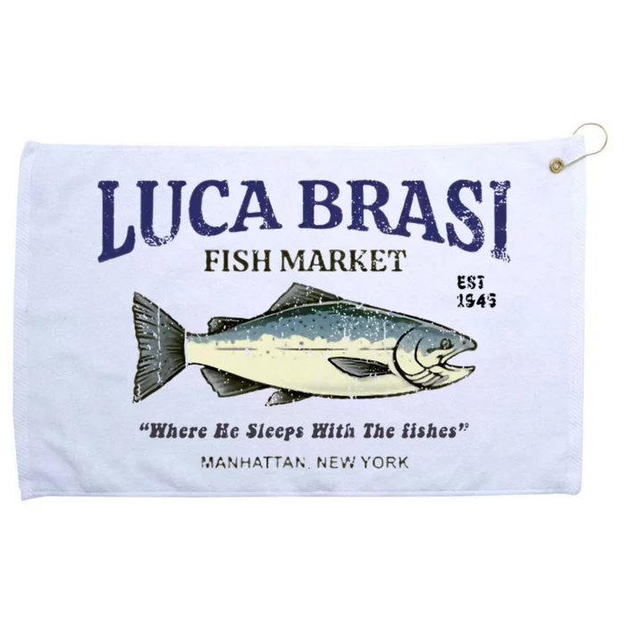 Luca Brasi Fish Market The Godfather Est 1945 Fishing Grommeted Golf Towel