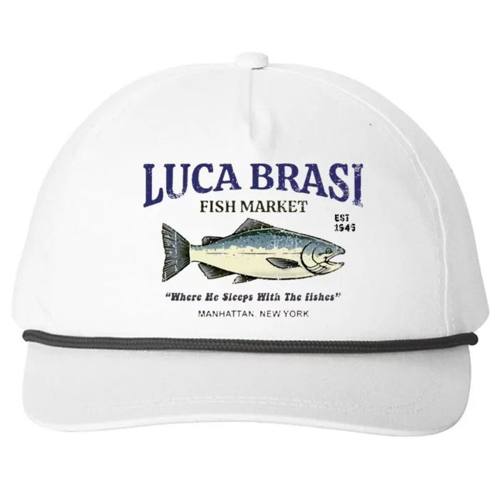 Luca Brasi Fish Market The Godfather Est 1945 Fishing Snapback Five-Panel Rope Hat