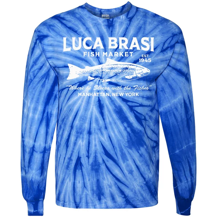 Luca Brasi Fish Market The Godfather Est 1945 Tie-Dye Long Sleeve Shirt