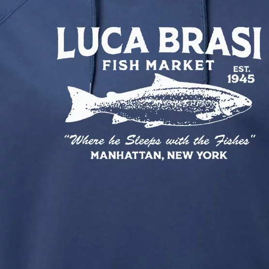 Luca Brasi Fish Market The Godfather Est 1945 Performance Fleece Hoodie