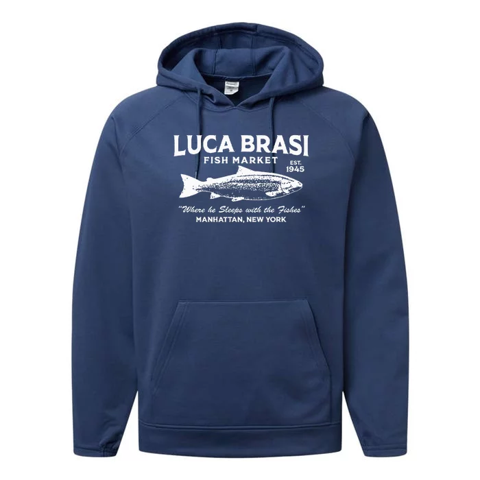 Luca Brasi Fish Market The Godfather Est 1945 Performance Fleece Hoodie