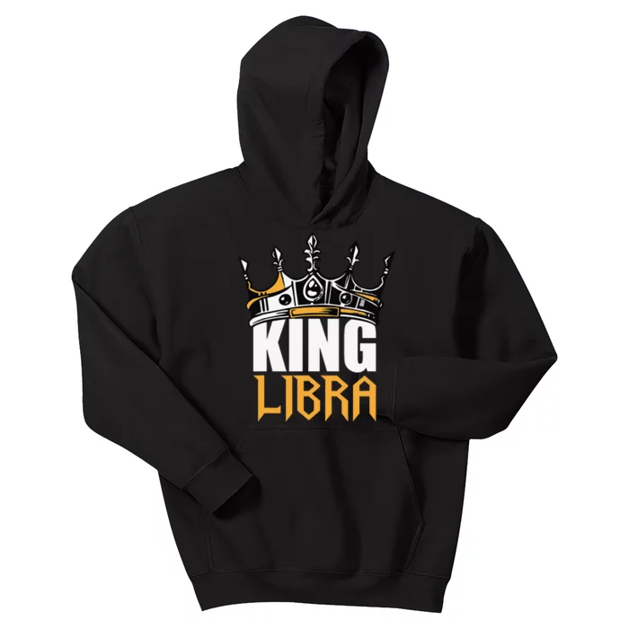 Libra Birthday Gifts King Libra Zodiac Kids Hoodie