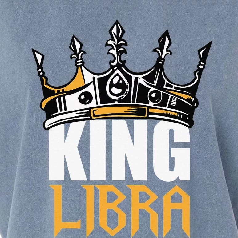 Libra Birthday Gifts King Libra Zodiac Garment-Dyed Women's Muscle Tee