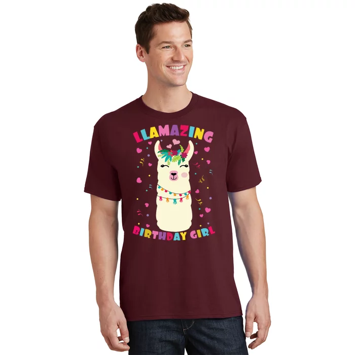 Llamazing Birthday Girl Cute Llama Alpaca T-Shirt