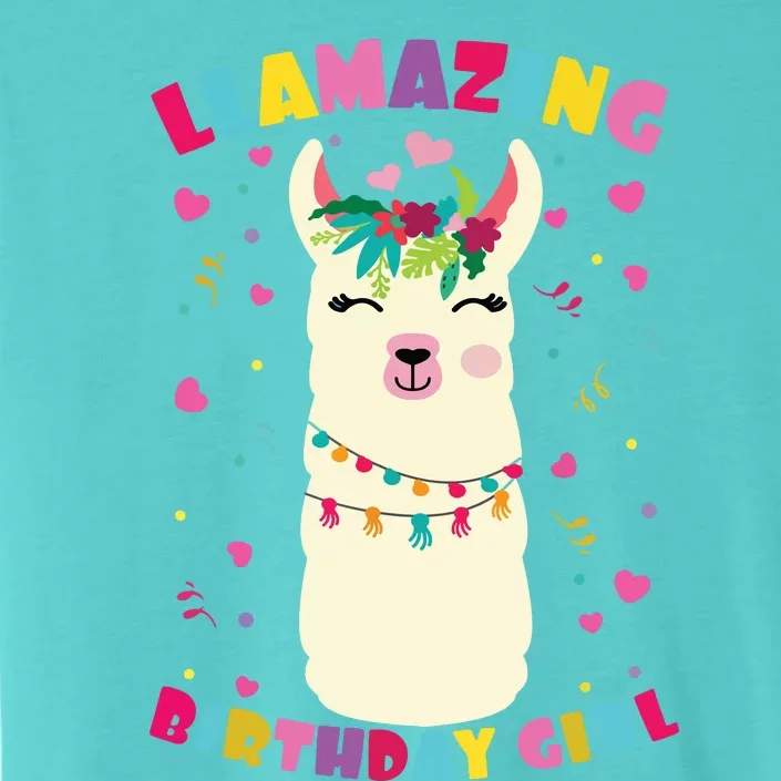 Llamazing Birthday Girl Cute Llama Alpaca ChromaSoft Performance T-Shirt