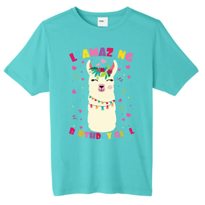 Llamazing Birthday Girl Cute Llama Alpaca ChromaSoft Performance T-Shirt