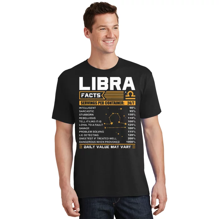 Libra Birthday Gifts Libra Facts Funny T-Shirt