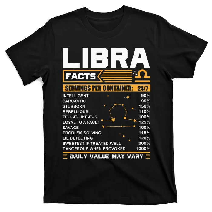 Libra Birthday Gifts Libra Facts Funny T-Shirt