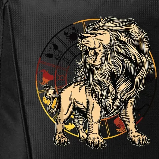 Leo Birthday Gift Born In July August Zodiac Leo City Backpack