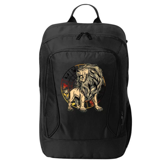 Leo Birthday Gift Born In July August Zodiac Leo City Backpack