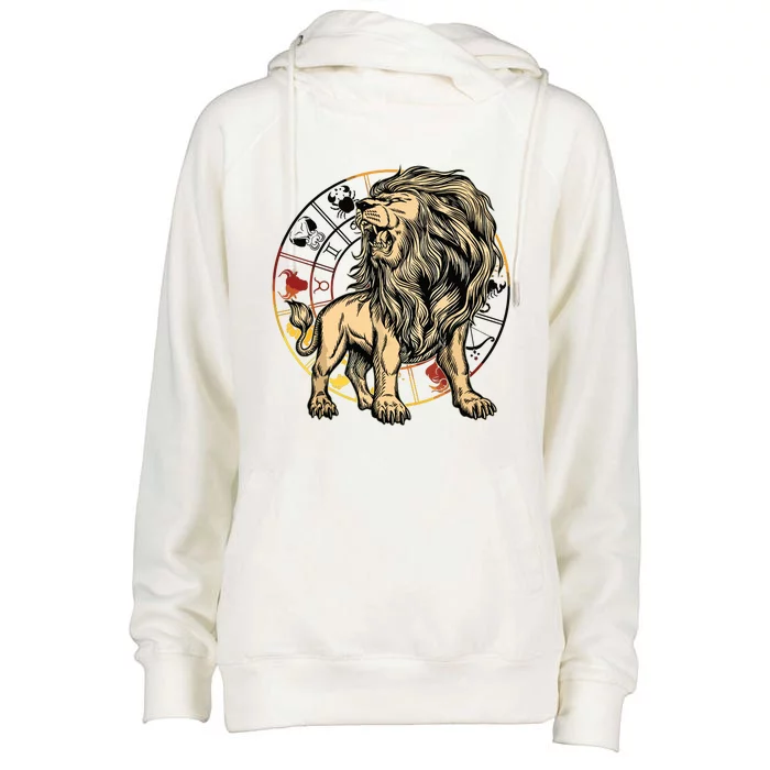 Leo Birthday Gift Born In July August Zodiac Leo Womens Funnel Neck Pullover Hood