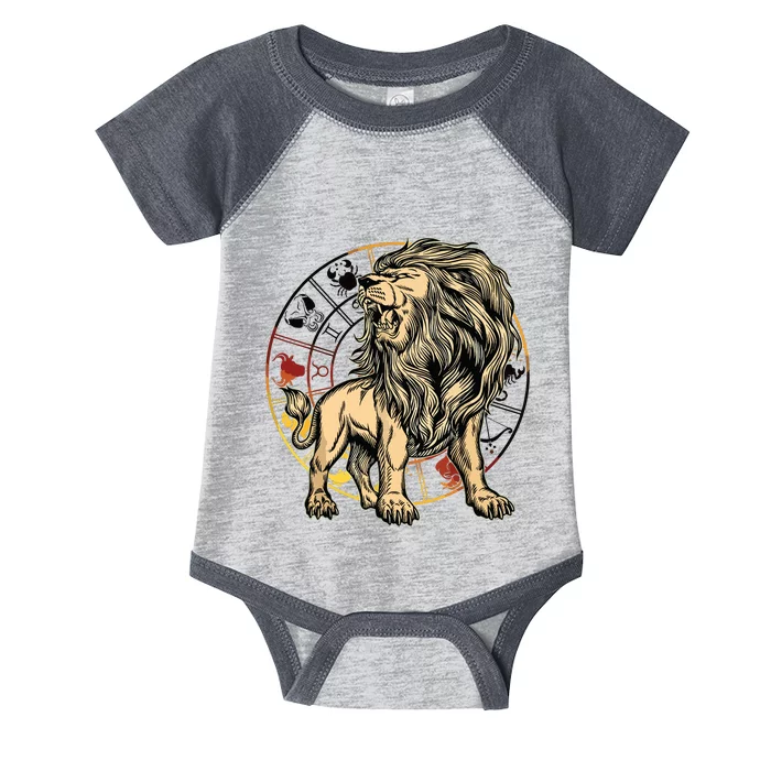 Leo Birthday Gift Born In July August Zodiac Leo Infant Baby Jersey Bodysuit