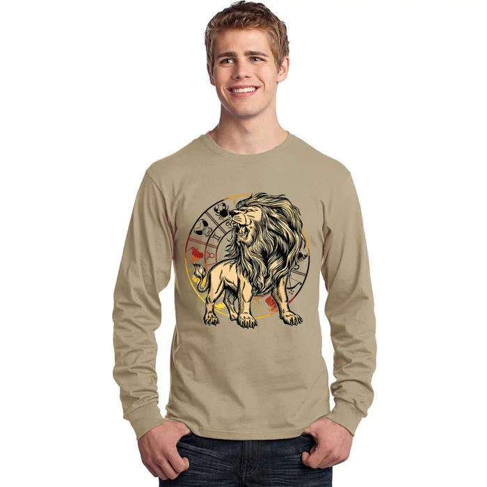 Leo Birthday Gift Born In July August Zodiac Leo Tall Long Sleeve T-Shirt