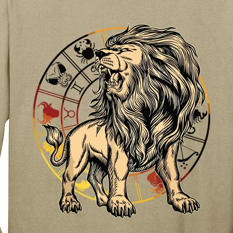 Leo Birthday Gift Born In July August Zodiac Leo Tall Long Sleeve T-Shirt