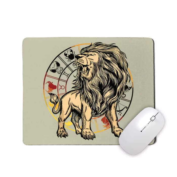 Leo Birthday Gift Born In July August Zodiac Leo Mousepad