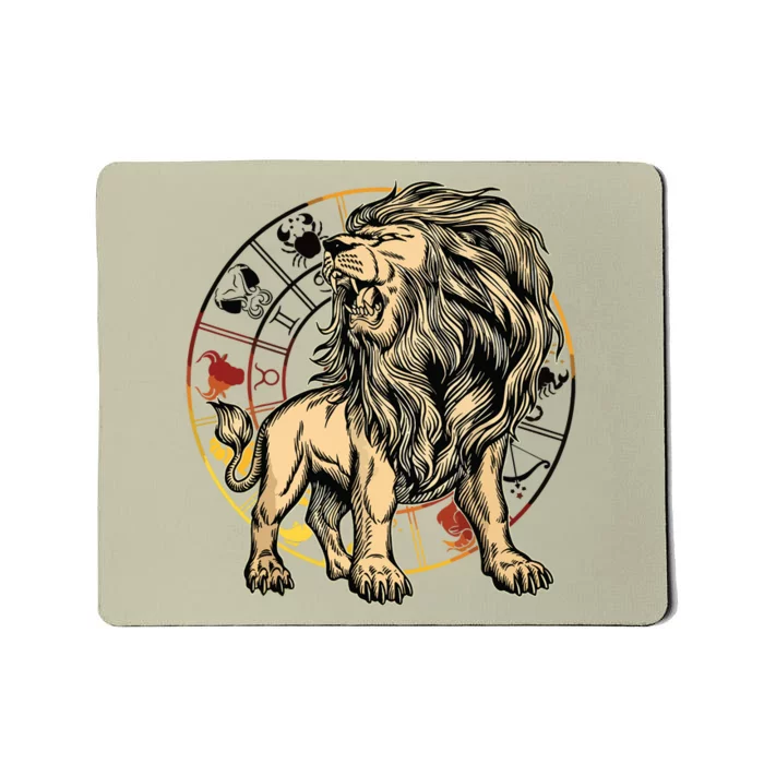 Leo Birthday Gift Born In July August Zodiac Leo Mousepad