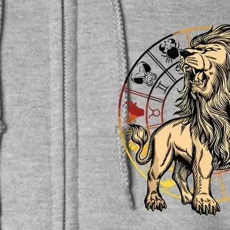 Leo Birthday Gift Born In July August Zodiac Leo Full Zip Hoodie