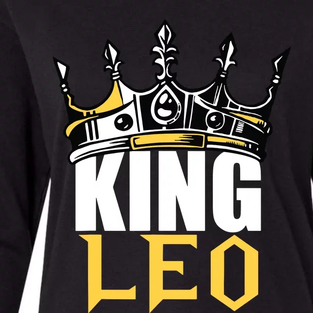 Leo Birthday Gifts King Leo Zodiac Womens Cotton Relaxed Long Sleeve T-Shirt