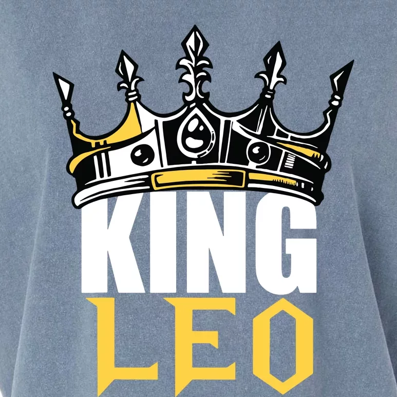 Leo Birthday Gifts King Leo Zodiac Garment-Dyed Women's Muscle Tee