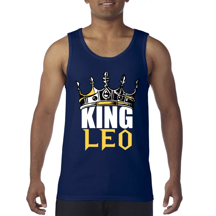 Leo Birthday Gifts King Leo Zodiac Tank Top