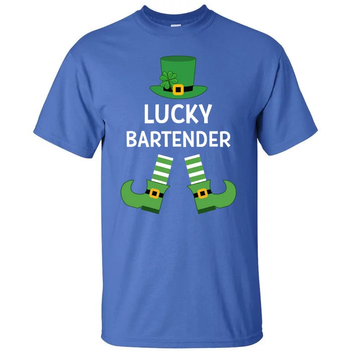 Lucky Bartender Gift Leprechaun Shamrock Hat St Patricks Day Great Gift Tall T-Shirt