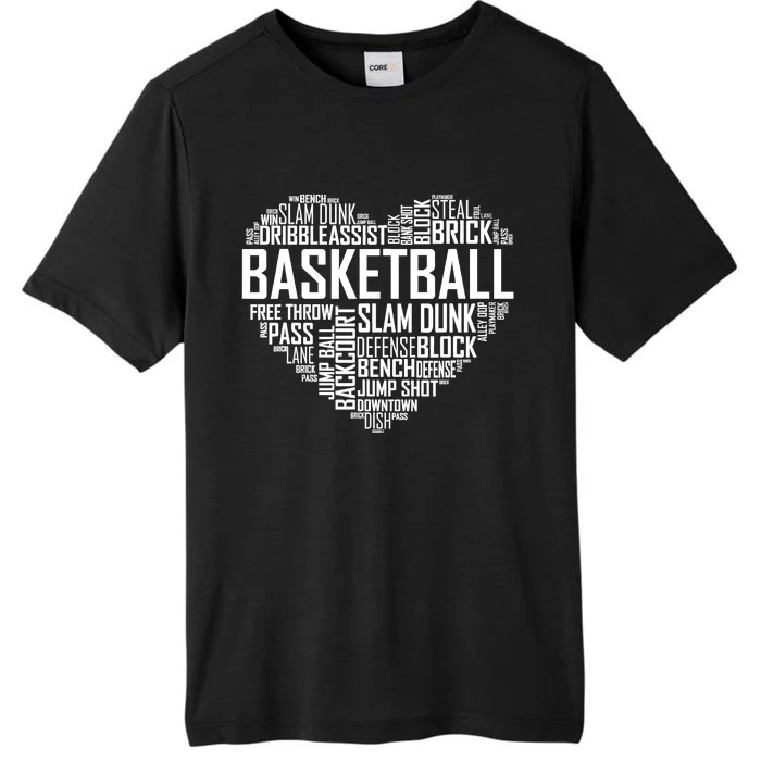 Love Basketball Gift Player Heart ChromaSoft Performance T-Shirt