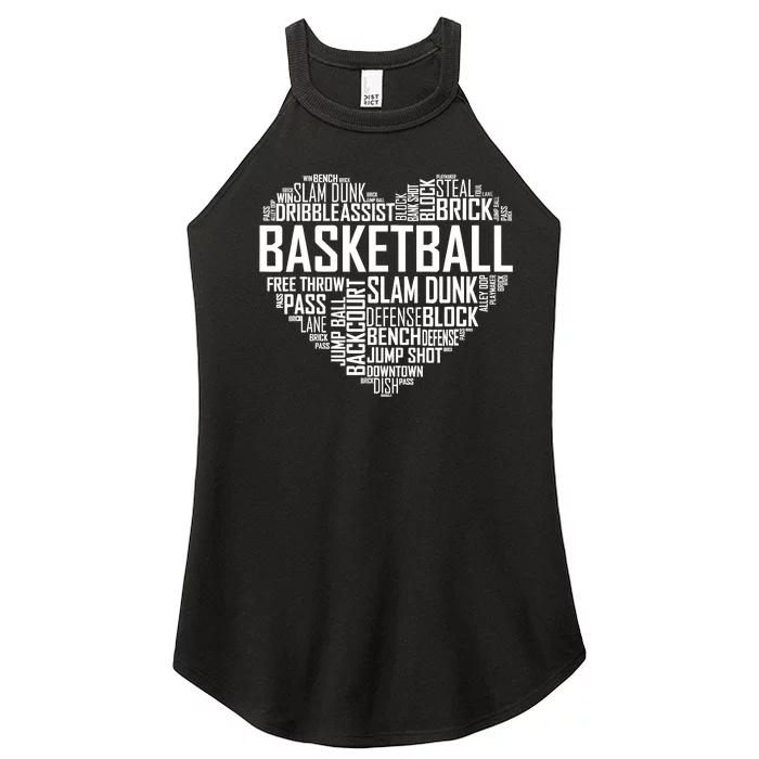 Love Basketball Gift Player Heart Women’s Perfect Tri Rocker Tank