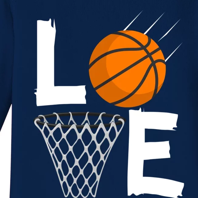 Love Basketball Gift Bball Gift Gift Baby Long Sleeve Bodysuit