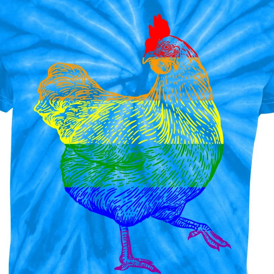 Lesbian Bisexual Gay Lgtb Pride Chicken Lover Cool Gift Kids Tie-Dye T-Shirt