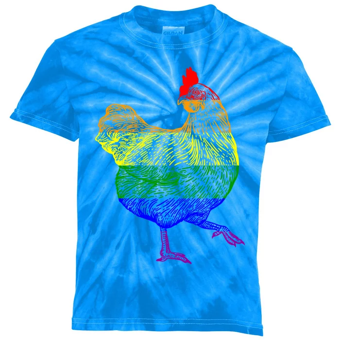 Lesbian Bisexual Gay Lgtb Pride Chicken Lover Cool Gift Kids Tie-Dye T-Shirt