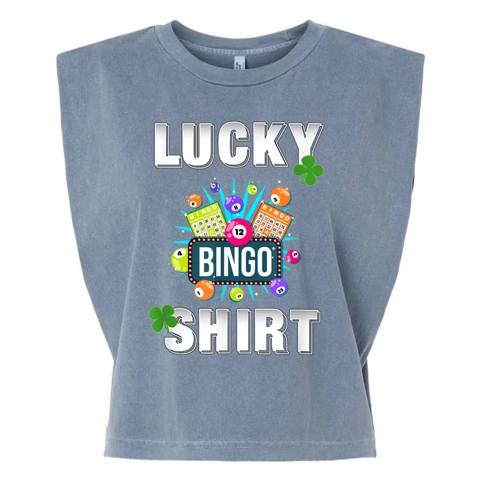 Lucky Bingo, Gambling Fun Bingo Lover T, Dk Garment-Dyed Women's Muscle Tee