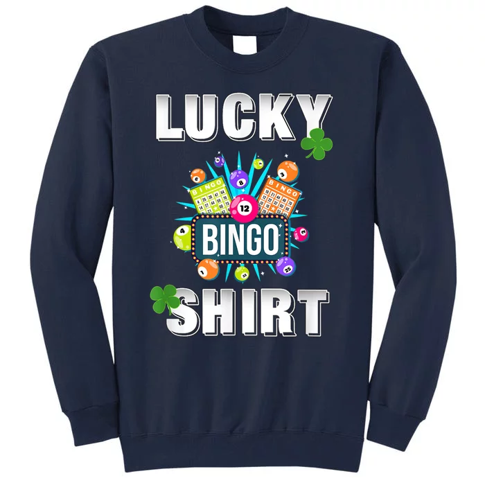 Lucky Bingo, Gambling Fun Bingo Lover T, Dk Tall Sweatshirt