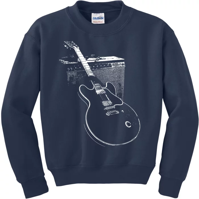 Legendary Blues Guitar And Amp Kids Sweatshirt