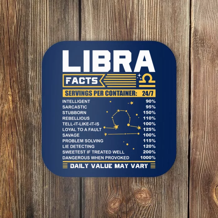 Libra Birthday Gifts Libra Facts Funny Coaster