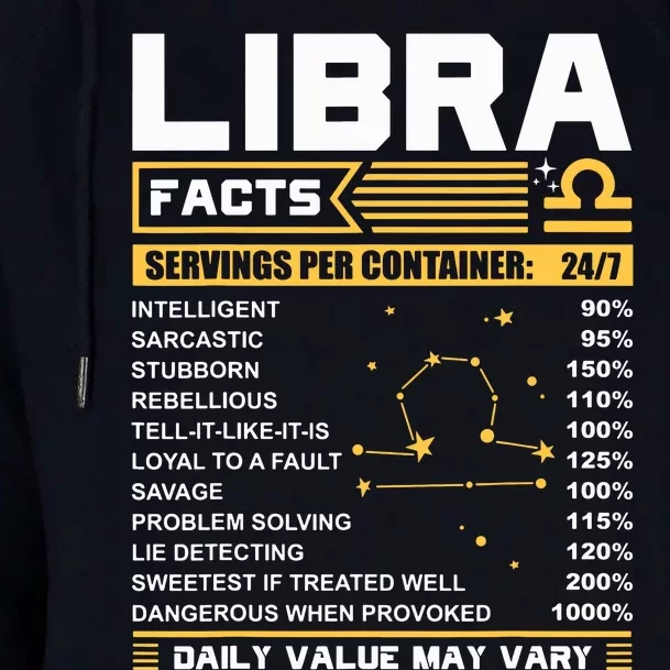 Libra Birthday Gifts Libra Facts Funny Womens Funnel Neck Pullover Hood