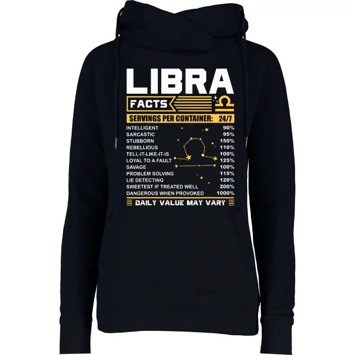 Libra Birthday Gifts Libra Facts Funny Womens Funnel Neck Pullover Hood