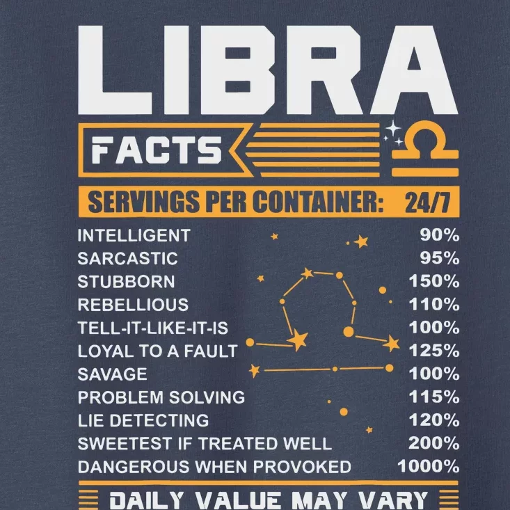 Libra Birthday Gifts Libra Facts Funny Toddler T-Shirt